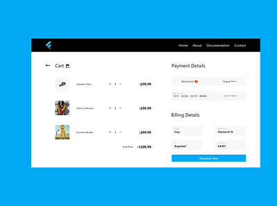 Checkout Page ui web