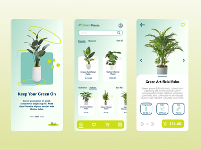 Plant Shop Mobile App Design