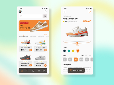 Shoes App app design e commerce ecomers minimal mobile mobile app shoe shoe shop shoes app shop ui ui ux web