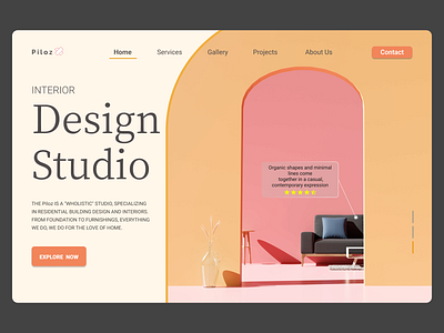 Interior Design Website Landing Page