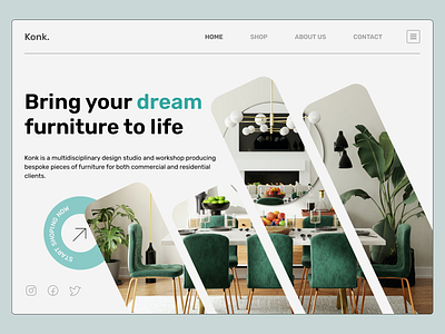 Online Furniture shop landing page