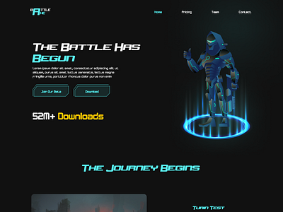 BattleAxe: Game Landing Page Design