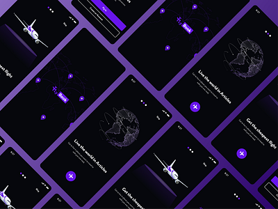 Onboarding Screens for a Flight App app booking flight flight booking mobile app mobile screen onboarding onboarding screen ux product design ticket travel trip ui design welcome screen