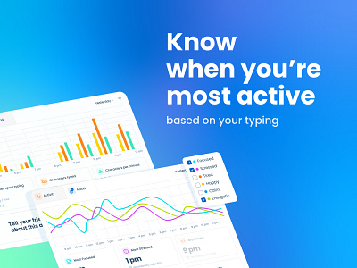 Track your productivity activity app design focus free free app free download graphic design mental health mood productivity typing typing biometrics ui ux