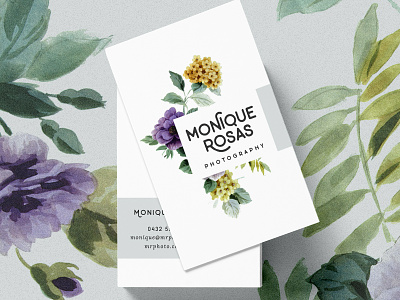 Monique Rosas Photography branding flora logo photographer photography portrait