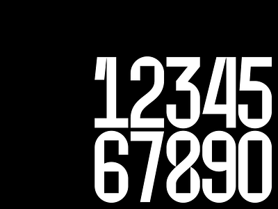 AURA Numbers font numbers time type