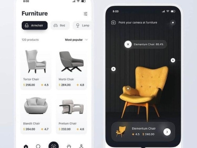 Furniture Product Page animation app branding design graphic design icon illustration logo ui vector