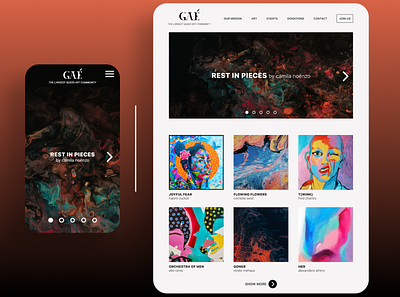 GAÉ The Queer Art Community (Daily UI Challenge 003/100) 003 003 daily ui app art dailyui dailyuichallenge design graphic design illustration lgbtq queer ui webdesign