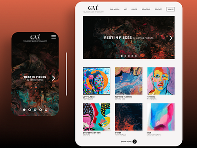 GAÉ The Queer Art Community (Daily UI Challenge 003/100)