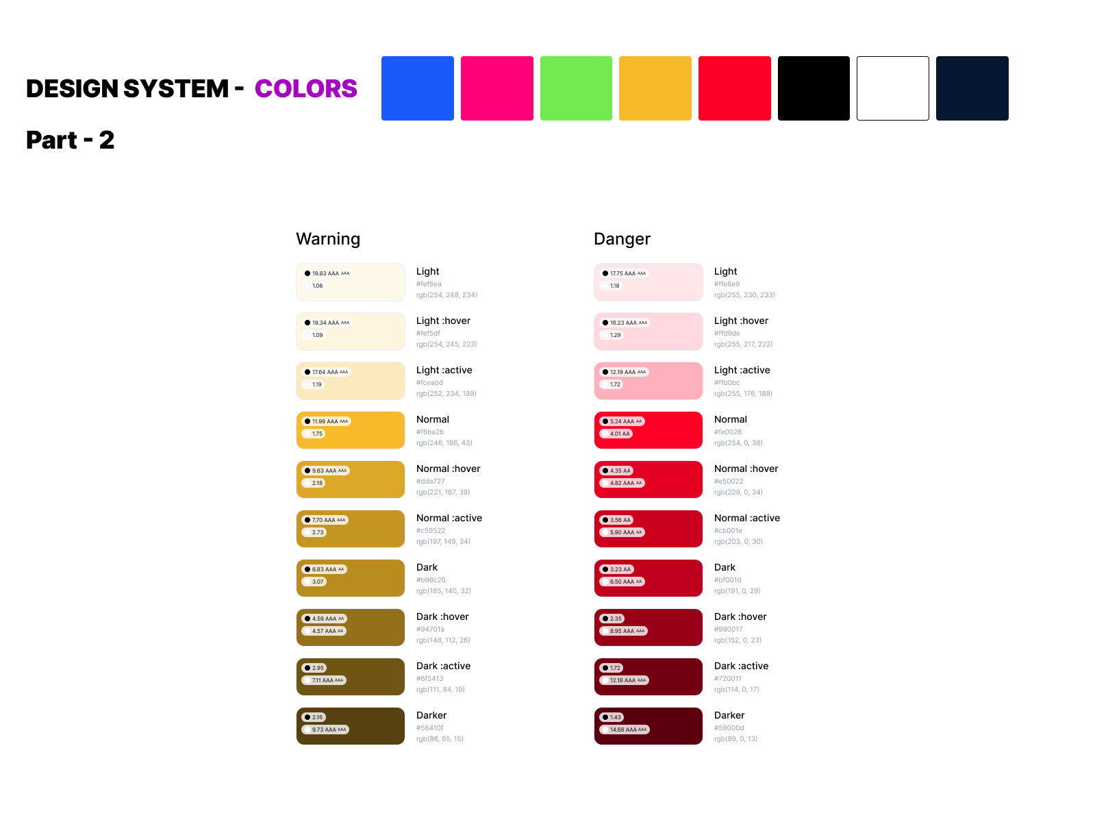 Design System - Colors (PART 2) By T Veeraiah On Dribbble