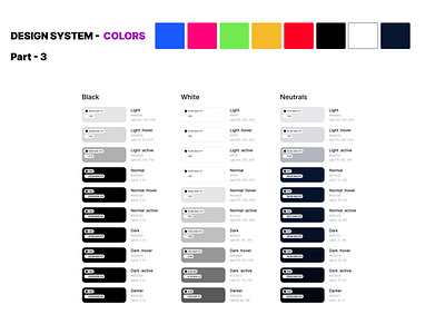 Design System - Colors (PART 3) ui ux