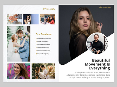Photography Brochure Template design graphic design typography ui ux