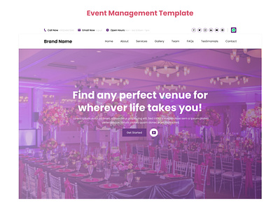 Event Management Template design graphic design typography ui ux