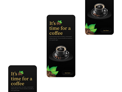 It's time for a coffee - Mobile app home screen concept app design graphic design ui ux