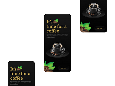It's time for a coffee - Mobile app home screen concept