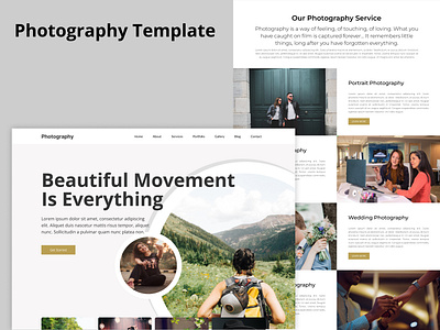 Photography Template design graphic design typography ui ux