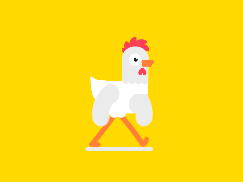 WALK CYCLE CHICKEN adobe after effects animation illustration motion graphics walk cycle