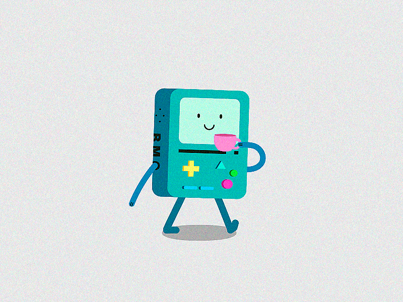 Tea time for BMO ✨ 2d adobe after effects adventure time animation bmo drink illustration motion graphics tea walk cycle