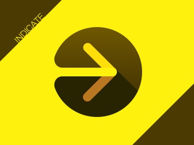 indicatf app arrow flat icon ui yellow