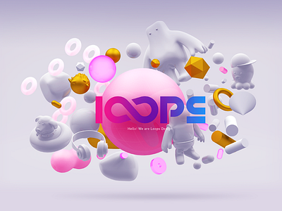 Hello Loops 3d app application beijing c4d design interface loops studio ui ux visual