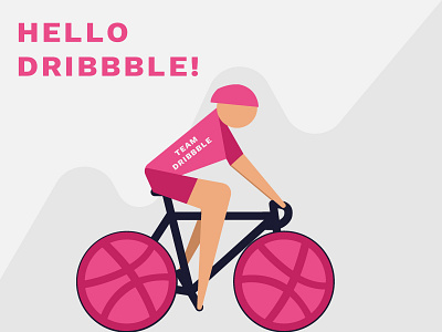 Hello Dribbble! illustration stickers