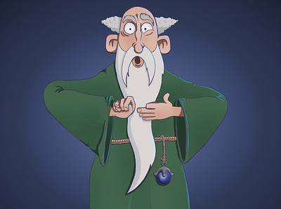 Magician 2d charter druid illustration magic magician procreate