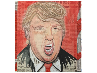 Artist Research 2 - (2/4) a level art artist collage covid 19 digital donald trump fine art politics sketchbook trump