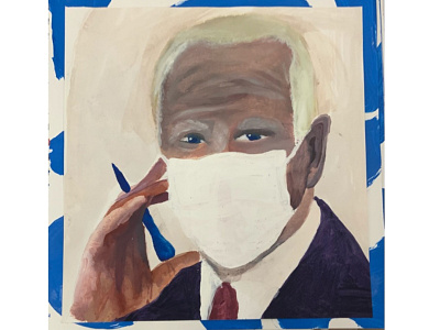 Observations 2 - (2/4) a level acrylic acrylic paint art artist biden collage covid 19 fine art joe biden sketchbook