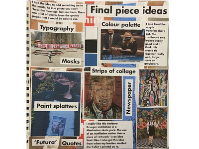 Final piece ideas a level art artist collage covid 19 design final piece fine art ideas mindmap sketchbook