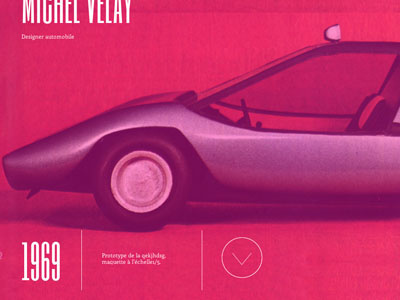 Michel Velay website. car design ui ux web website