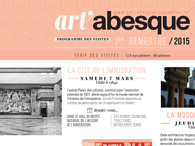 Art'abesque / Programme 2015 art editing edition museum