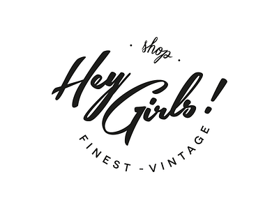 Hey girls ! girls illustration logo sneaker typography vintage