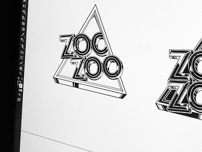 zoozoo illustrator logo typography