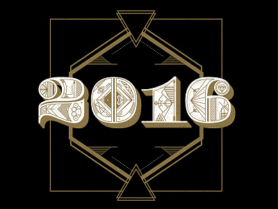 2016 2016 gold typography vector wishes