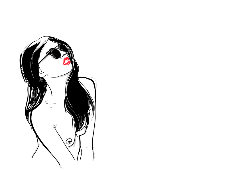 Tropic Girls ass illustration inked vector women