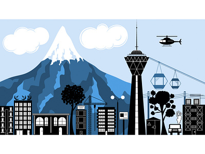 "Tehran" - city illustration