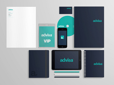 Advisa branding concept branding design logo stationaries