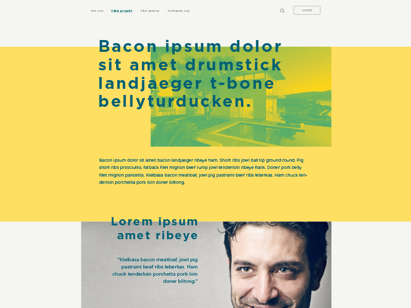 Dribbble modern design yellow web grid