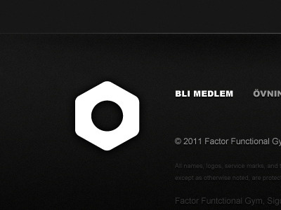 Footer for Factor Gym