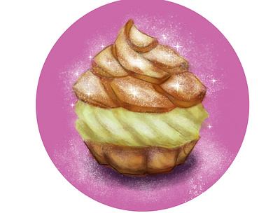 Princess Doughnut art bake bakery candy cupcake doughnut illustration