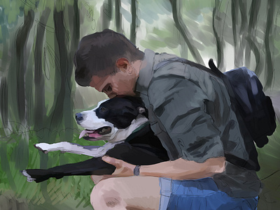 Man's Best Friend animal animal portrait animals art character design design dog illustration