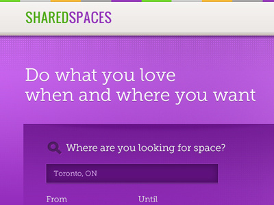 Search purple search shared spaces