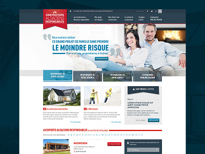 Home builder website blue clean desktop homepage layout site ui ux web webdesign website