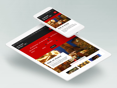 Tourism website ipad iphone layout mobile red responsive site tablet ui ux web website