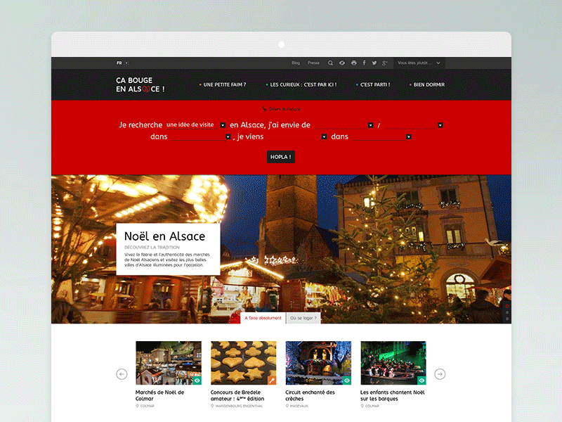 Tourism website desktop gif layout red responsive site ui ux web website