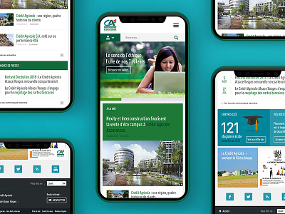 Bank website clean green homepage iphone layout mobile responsive site ui ux web website