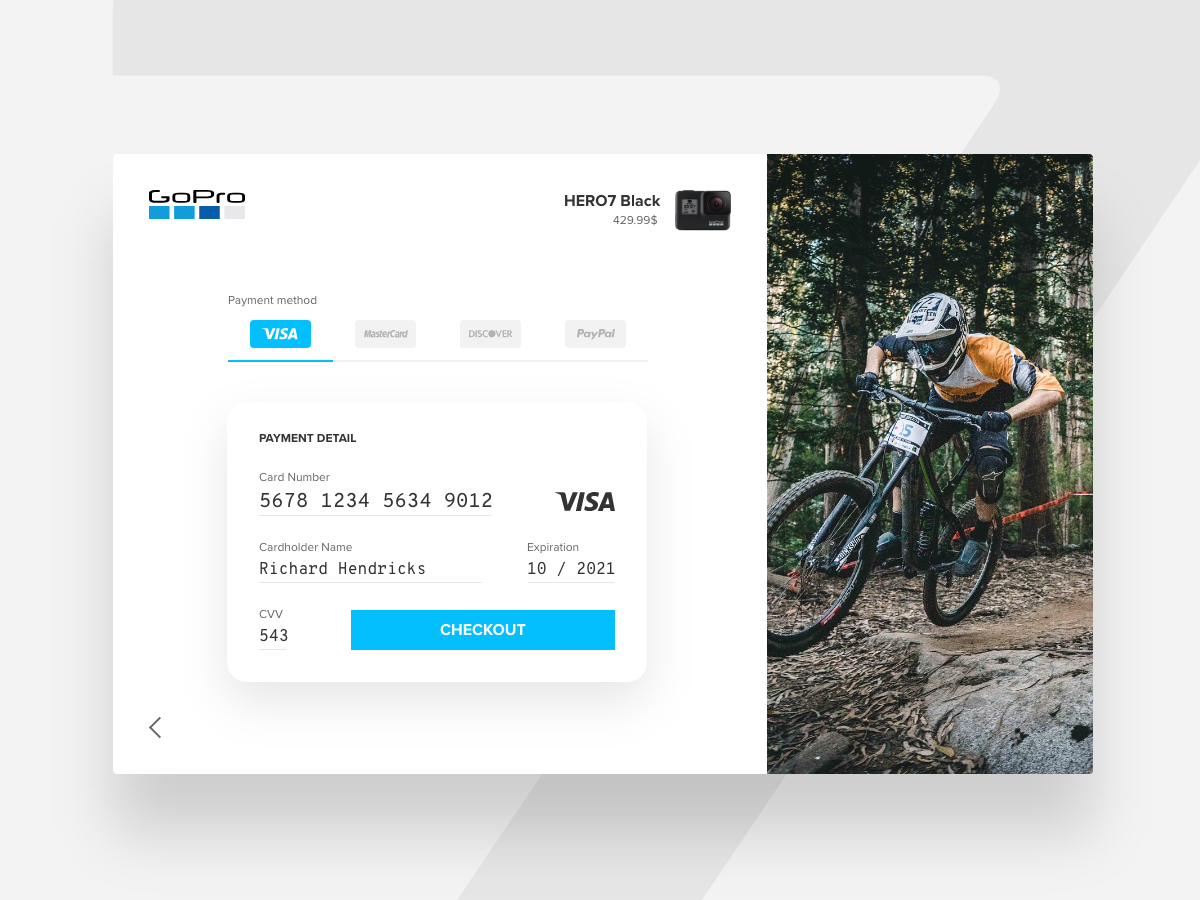 Daily UI #002 - Credit Card Checkout