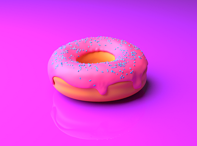 Creamy Donuts 3d graphic design modeling