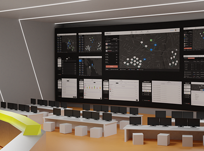 The Control Room 3d graphic design model modeling