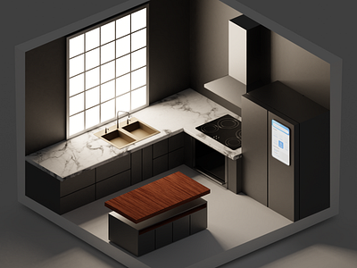 [Isometric] Kitchen Set 3d design graphic design model modeling
